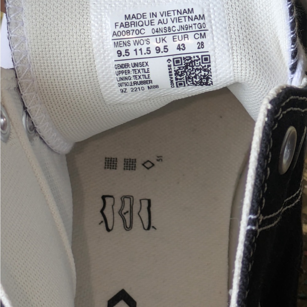 Converse Black and White Sneakers
